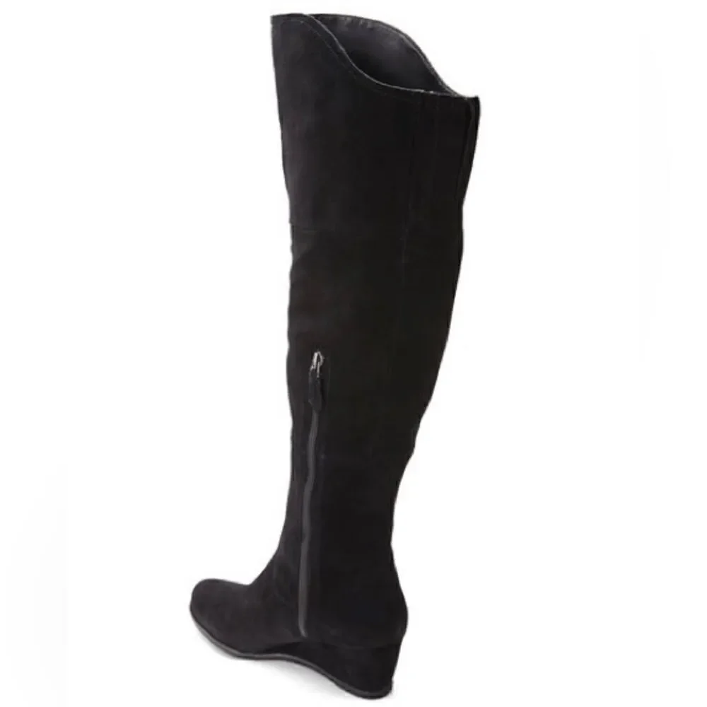 FRANCO Sarto abela- grayish-Black suede over-the-knee boots